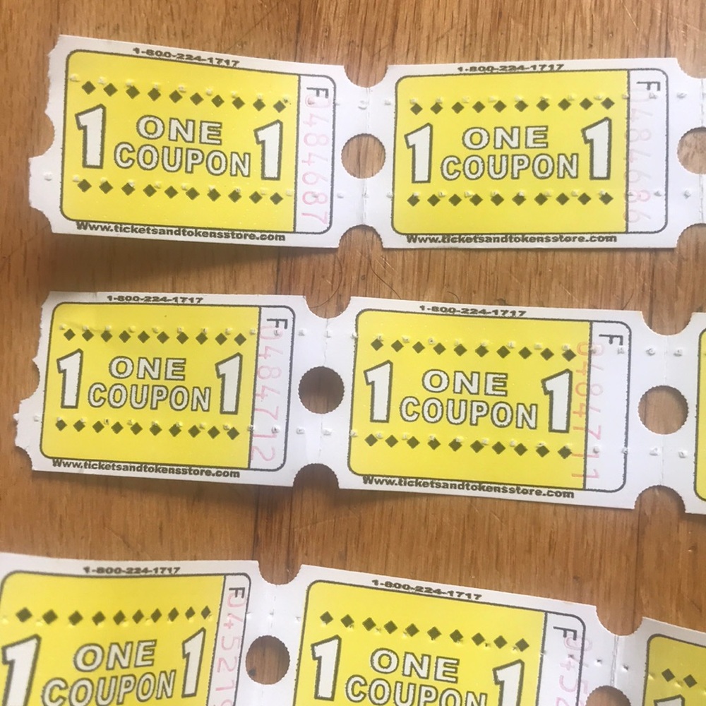 Lot of 38 yellow tickets